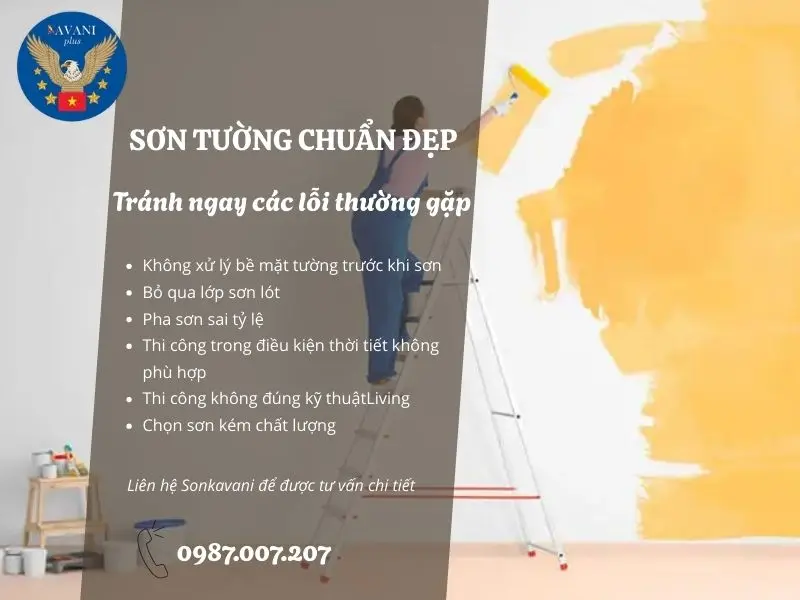 Những sai lầm thường gặp khi thi công sơn tường và cách tránh